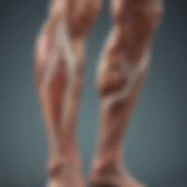 Anatomy of calf muscles showing muscle groups and their functions