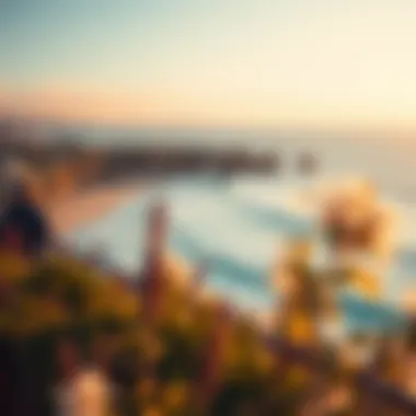 Coastal Beauty and Surf Culture A picturesque coastline highlighting vibrant surf culture