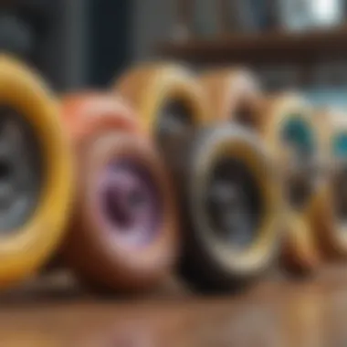 Variety of Longboard Wheel Sizes and Shapes Comparison of longboard wheel sizes and shapes