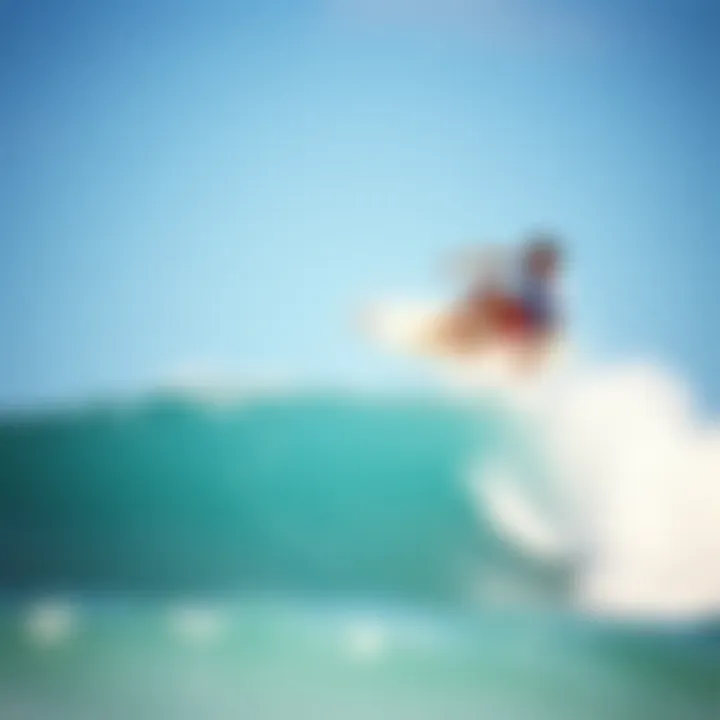 Historical depiction of surfing culture highlighting hang ten