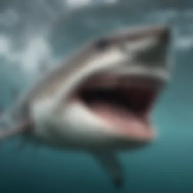 Shark Behavior in Tidal Conditions An illustration showing the patterns of shark behavior in varying tidal conditions