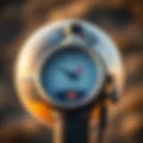 An anemometer measuring wind speed