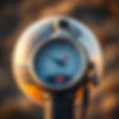 An anemometer measuring wind speed