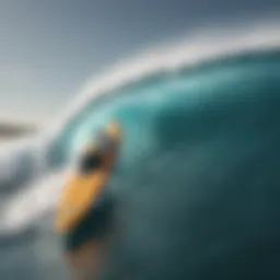 A sleek motor surf board gliding over waves