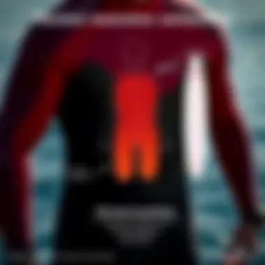 Diagram illustrating thermal insulation and buoyancy effects of a wetsuit