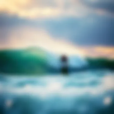 Visual representation of surf conditions affected by wind