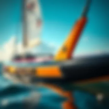 Innovative Wakesurf Board Design Detailed close-up of wakesurf board design features