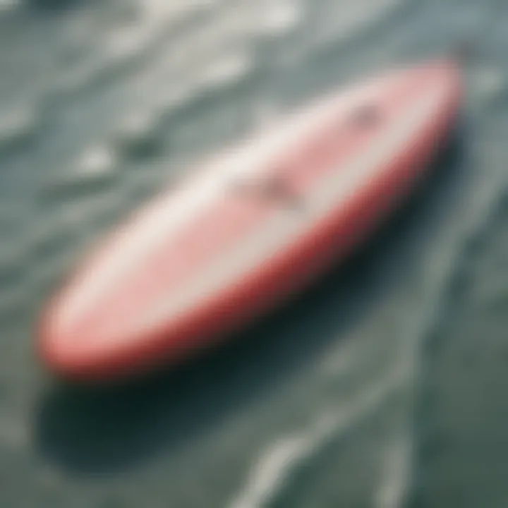 Detailed view of wax on surfboard